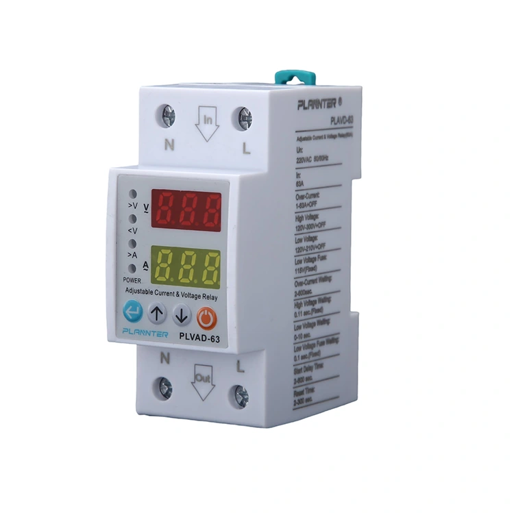 63A సర్దుబాటు వోల్టేజ్ కరెంట్ ప్రొటెక్టర్